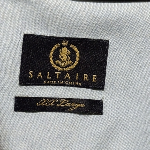 Saltaire Button Down Shirt Collared Pocketed Long Sleeve Business Casual XXL - Picture 6 of 12